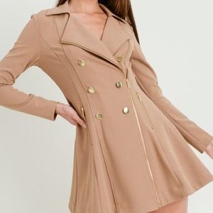 NWOT Cute Trench Coat Jacket or Mini Dress